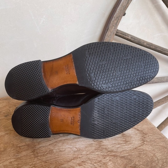 GUCCI Brogue Ankle Boots Brown Leather Intentional Rubbed Toes Sz 39 Italy Nice! - Picture 9 of 14